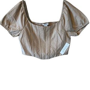 NEW Kirious Los Angeles Tan Crop Top